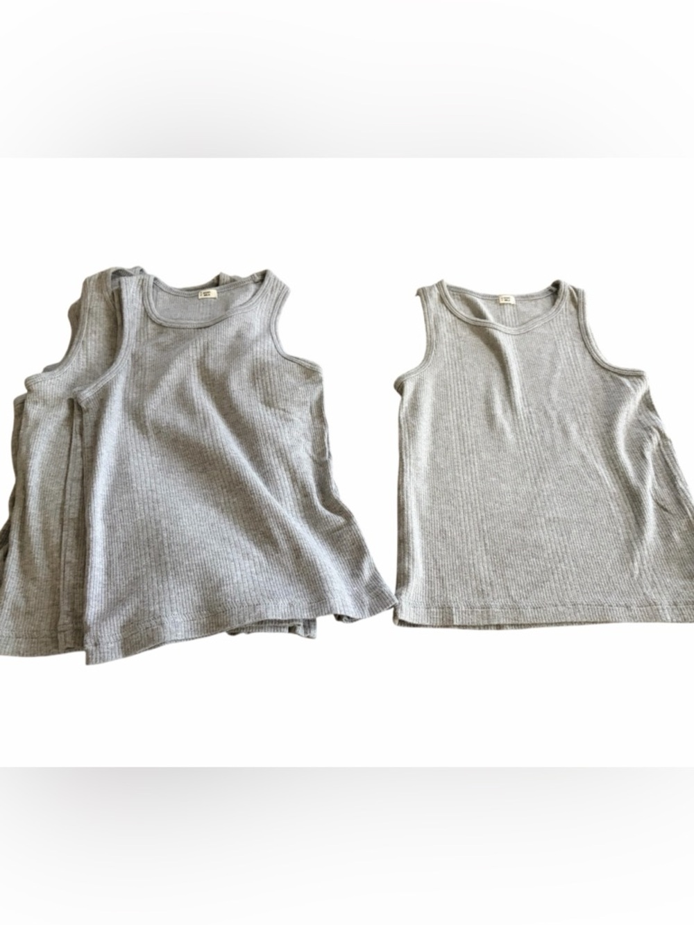 Goat Milk Ribbed Gray Undershirt Bundle